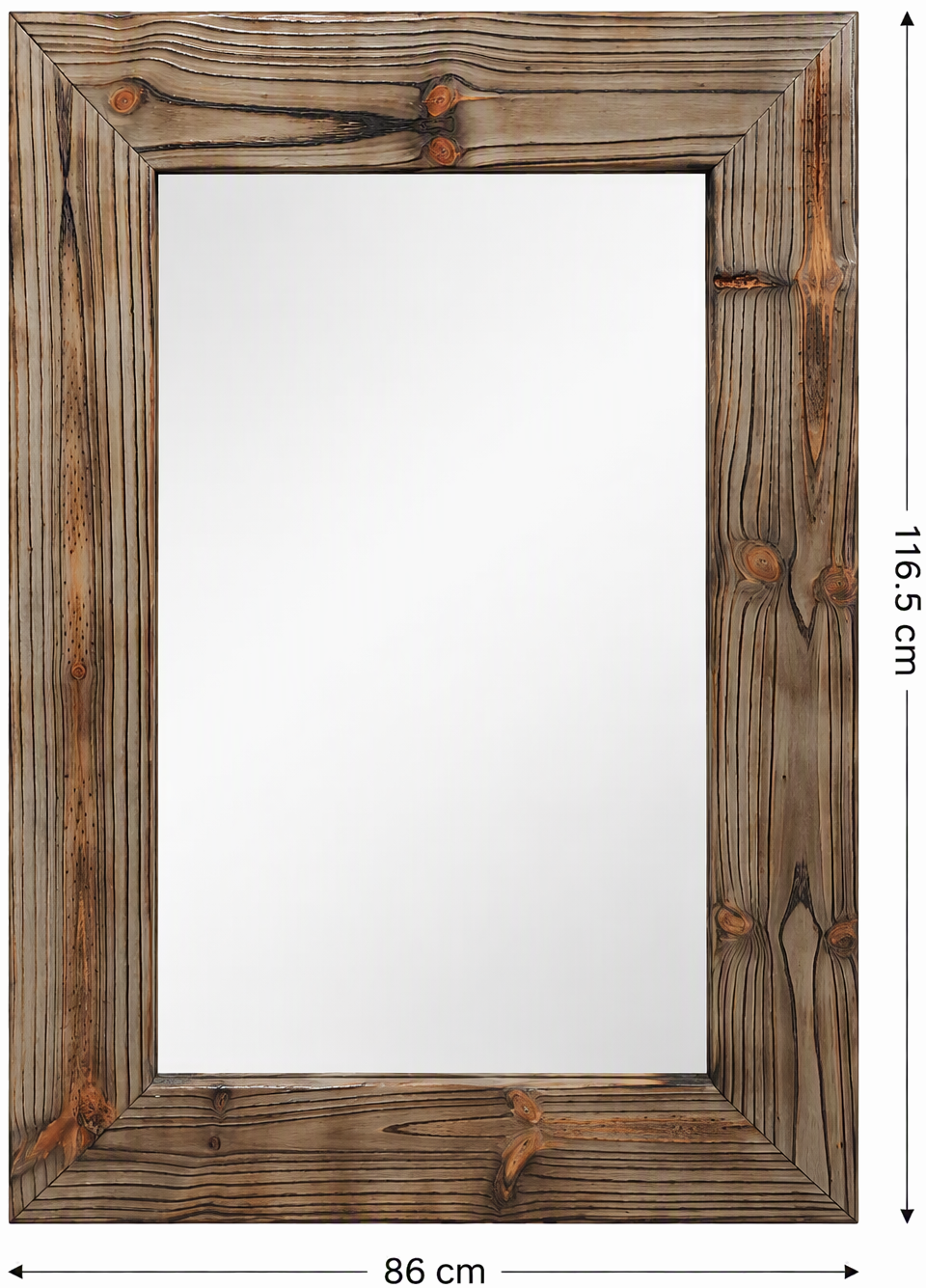 Clifton Grey Shou Sugi Ban Mirror