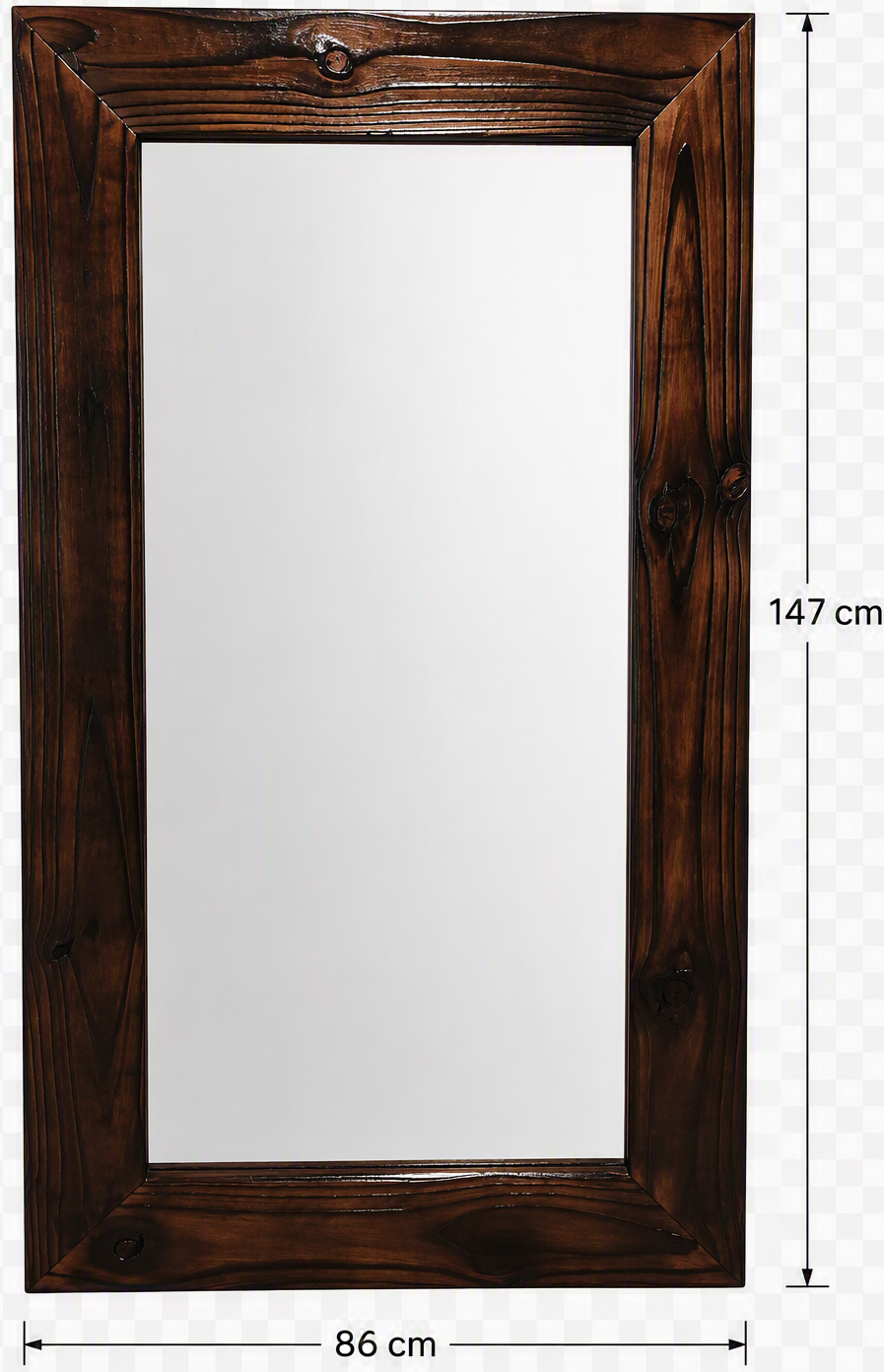 Dark Aged Shou Sugi Ban Mirror