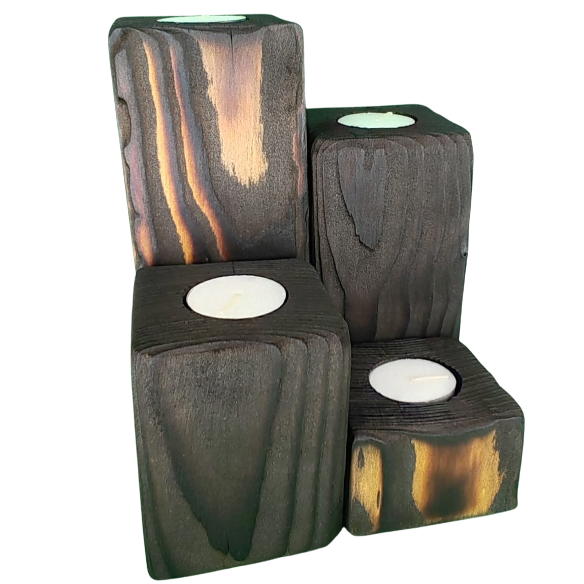 Ebony Finish Candle Stands