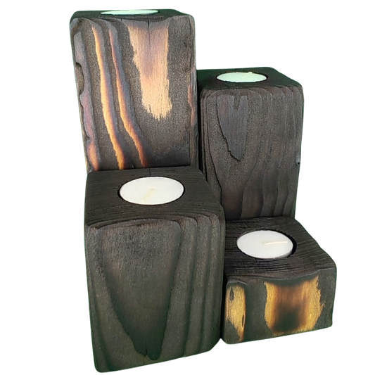 Ebony Finish Candle Stands