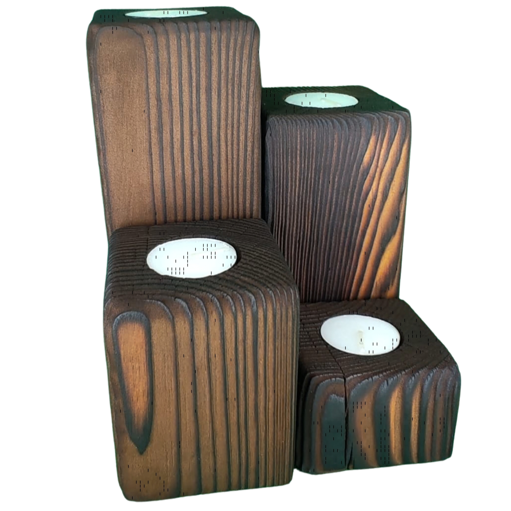 Imbuia Finish Candle Stands