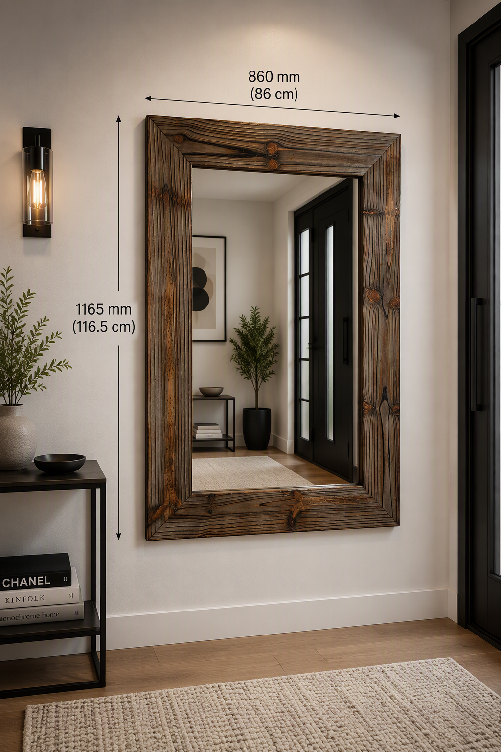Clifton Grey Shou Sugi Ban Mirror