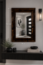 Light Aged Shou Sugi Ban Mirror