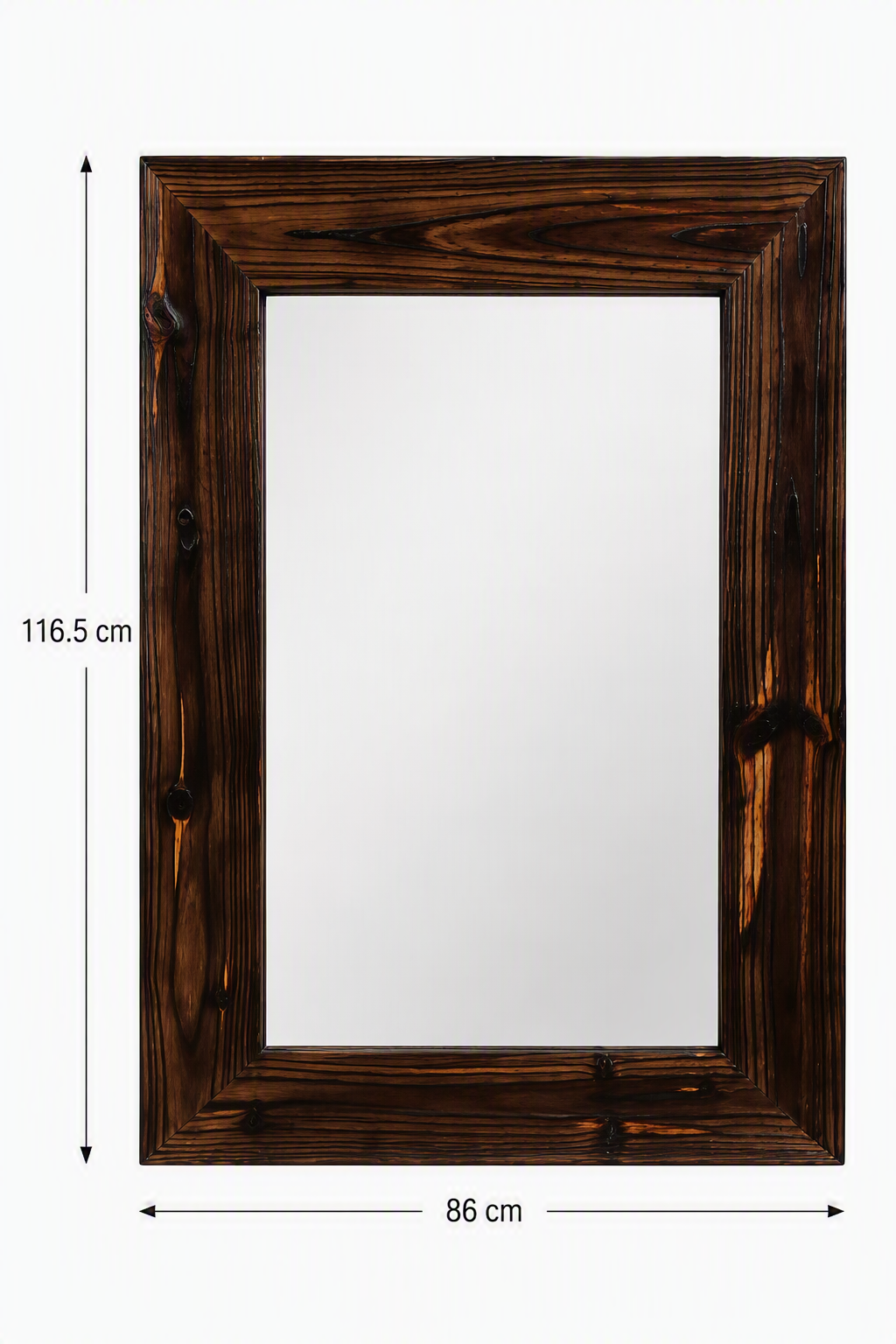 Light Aged Shou Sugi Ban Mirror