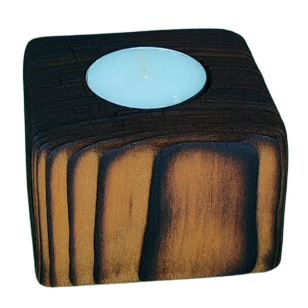 Oak Finish Candle Stands