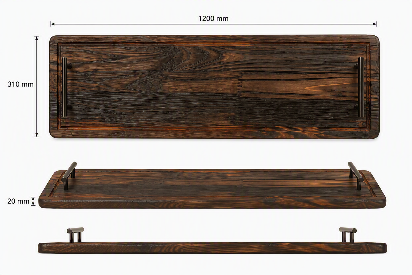 Teak Finish Runner Boards