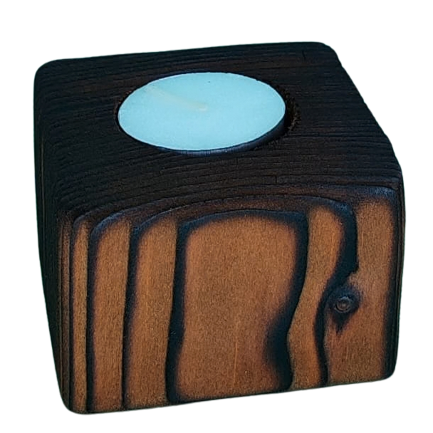 Teak Finish Candle Stands