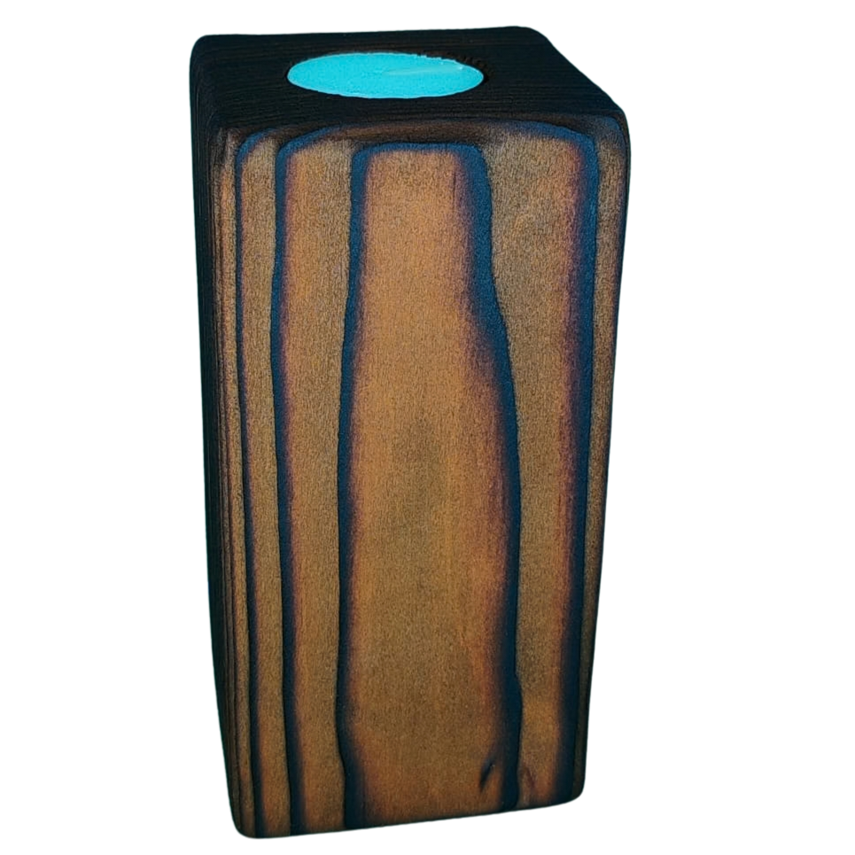 Teak Finish Candle Stands