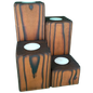 Teak Finish Candle Stands